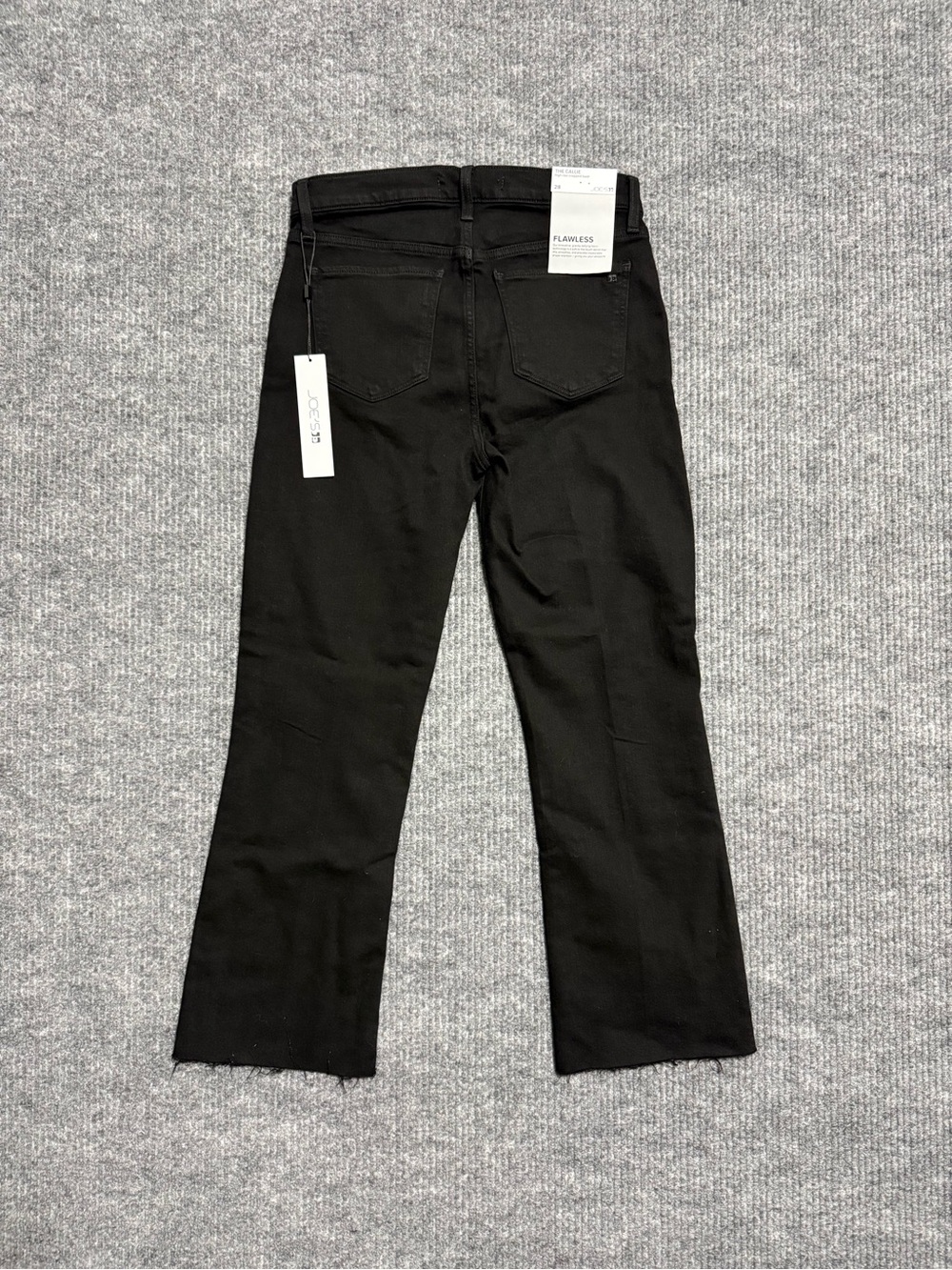 Joe’s Jeans The Callie size 28 High Rise 26.5” inseam Crop Bootcut Raw Hem Black - Picture 3 of 6